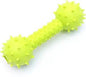 Generic Dog Chew Toy Dumbbell Durable Natural Rubber Lime Green