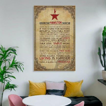 LINWDSB Hamilton Lessons Education Poster 12x18in Unframe-style Portrait