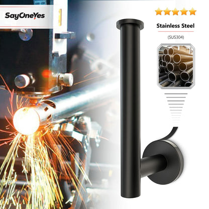 SAYONEYES Matte Black SUS304 Stainless Steel Toilet Paper Holder 2 Pack