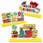 ALIBBON 3 Pieces Wooden Back to School Table Centerpiece Love Books Decor Style1