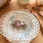 GlimVilo 2 Pack White Cotton Lace Doilies Place Mats Small2 Machine Wash