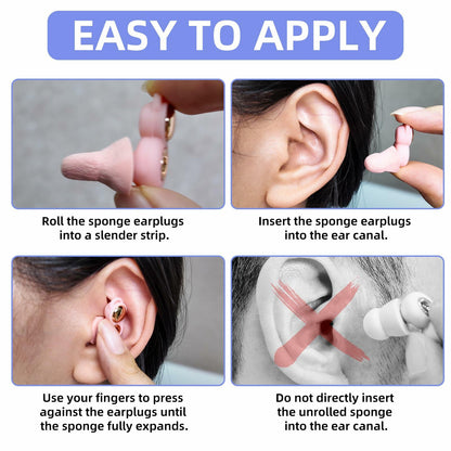 CLOZIAS Noise Cancelling Soft Foam Ear Plugs Green Hearing Protection