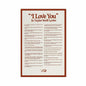 I LOVE YOU Taylor Swift Lyrics Poster Canvas Wall Art 12x18in 30x45cm
