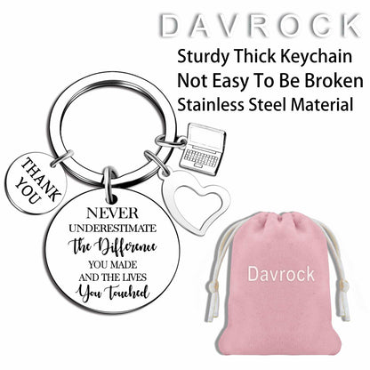 Davrock Electrical Engineering Software Engineer Keychain Silver Small