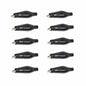 CNLW 10PCS 28MM Black Metal Alligator Clips Electrical Testing Probe Clamp