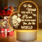 Winzwon Personalized Acrylic Night Light for Mom White Room Decor