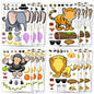 PartyNow Safari Animals Stickers 24-Pack Multicolor Waterproof Paper Kids