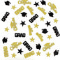 Vofrise 200pcs Blue Gold 2025 Graduation Confetti Cap Star Table Decor