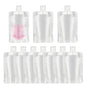 YAIKOAI 10 Pack 100ML Refillable Squeeze Pouches Matte Translucent Travel
