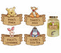 HOTIMO Pooh Drink Label Stickers Yellow