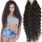 OQNUNQO Curly Wave Synthetic Braiding Hair Extensions 22in 1B Black 150g 2Bundle