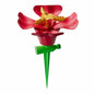 IcyByte Rotating Flower Garden Sprinkler Adjustable Spray Modes Red 8.66"