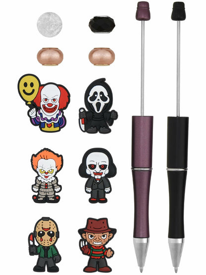 Acbeaded Halloween Silicone Skull Beads DIY Kit 6pcs Multicolor Acrylic