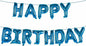 LtytyJ Happy Birthday Balloons Banner 16 Inch Mylar Foil Letters Blue