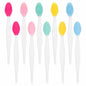 BEVTEE Lip Scrub Brush 10PCS Set Silicone Double-Sided Exfoliator Pink Mint
