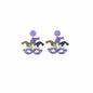 Fuqimanman2020 Mardi Gras Carnival Dangle Earrings Acrylic Mask Star Design