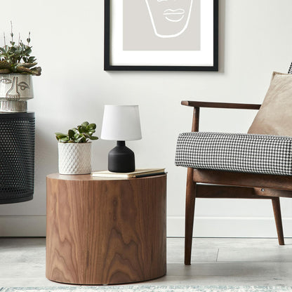Simple Designs LT2080-BLK Mini Bocksbeutal Concrete Table Lamp Black