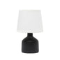 Simple Designs LT2080-BLK Mini Bocksbeutal Concrete Table Lamp Black
