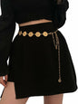 GORGLITTER Western Metal Cowgirl Waist Chain Belt Gold One Size