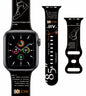 Sports Silicone Watch Bands Black Compatible with iWatch Series 1-9 42mm