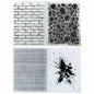 Kwan Crafts Clear Stamps Wall Stone Grid Watermark Ink 2 Sheets Silicone