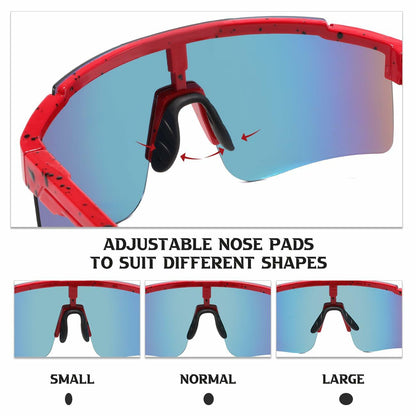 NICBOOY Oversized Sports Sunglasses UV400 Protection Adjustable Temple