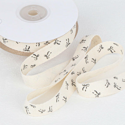 Luhiew Black Cotton Bow Ribbon 3/5 Inch 10 Yards Crafting Gift Wrap
