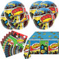 Generic 41pcs Blue Superheroes Birthday Party Tableware Plates Napkins Cloth