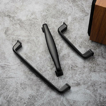 Pusrfots Drawer Pulls Solid Alloy Cabinet Handle 3.8in Black 10 Pack