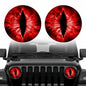 Generic Beast Eyes Headlight Decals 3D Stereo Round Red