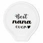 LXX1 Ceramic Spoon Rest Coffee Holder Mini Porcelain Nana Pattern White