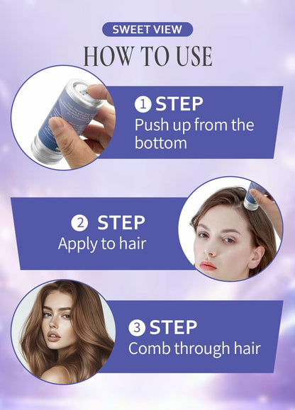 SWEET VIEW Hair Wax Stick & Brush Lavender Scent Hair Tamer Pomade Kids