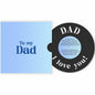 Pawzity Fathers Day Card Vintage 5.3x5.3in Single Red Envelope Dad
