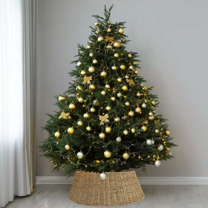 [Like New] Rocinha Rattan Christmas Tree Collar 26" Rustic Farmhouse Style Seagrass Large