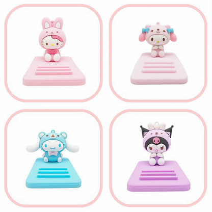 Sicpfuj Cute Phone Stand Desk Cell Phone Holder Blue Polyvinyl Chloride