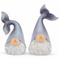 Hodao 2 Set Summer Ocean Gnome Resin Figurines Mermaid Grey Scandinavian