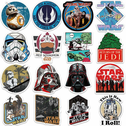 Ratgoo Claasic Move Star War Waterproof Vinyl Stickers Pack 100 Pcs Clear