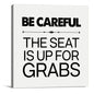 Heijie Humorous Bathroom Canvas Wall Art Framed Print 8x8 Inch Wood Modern