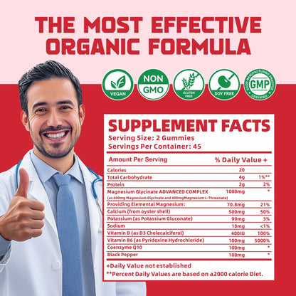 BESTBY 09/26 Nutravita Magnesium Glycinate Gummies 1000mg L-Threonate VitD B6