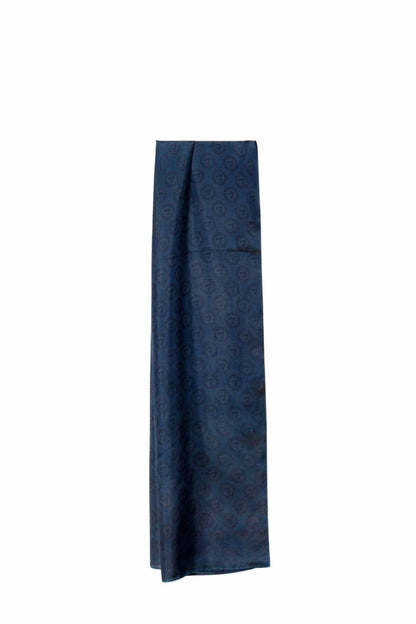 Vissona 100% Silk Satin Head Scarf Yellow 12x27in Size