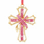 GROWTHMAGIC Metal Cross Christian Christmas Ornaments Pink Religious Decor