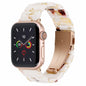 MAIRUI Resin Watch Band for Apple Watch 49/45/44/42mm Slim Strap Nougat White