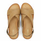 UBFEN Womens Flat Sandals Arch Support Adjustable Slingback Khaki Size 7.5