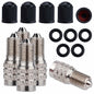 NQEUEPN 5pcs Double Seal Valve Stem Caps High Pressure Tire Valve Caps