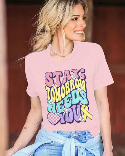Mental Health Matters Shirt Women Suicide Awareness Tee Light Pink