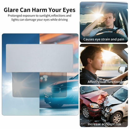 Uxcer Polarized Sun Visor Extender UV400 PC Lens Gray Sunshade Blocker