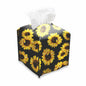 TESIQIMT PU Leather Sunflower Tissue Box Cover 5x5x5in