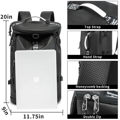 FUNYAGO Gym Duffle Bag Waterproof Laptop Backpack 40L Purple Size Standard