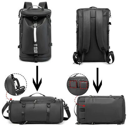 FUNYAGO Gym Duffle Bag Waterproof Laptop Backpack 40L Purple Size Standard