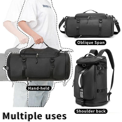 FUNYAGO Gym Duffle Bag Waterproof Laptop Backpack 40L Purple Size Standard